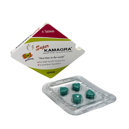 Super Kamagra (Силденафил + Дапоксетин / Sildenafil + Dapoxetine) (4 Tab) Ajanta Pharma Limited