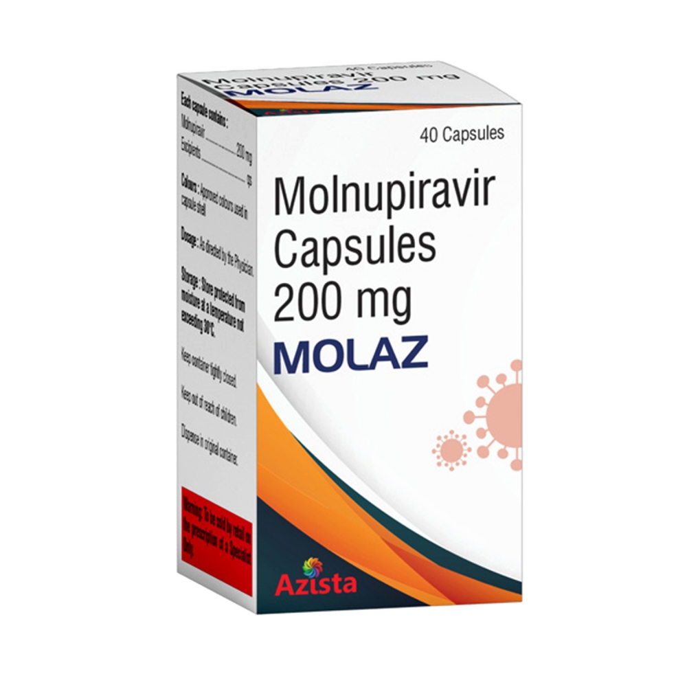 MOLAZ 200 (Молнупиравир / Molnupiravir) Azista Industries Pvt. Ltd